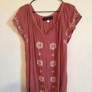 Women's Embroidered Short Dress Size S Francesca's